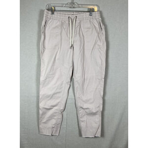 Vuori Womens Beige Ripstop Pants Size Medium Organic Cotton Drawstring VW450